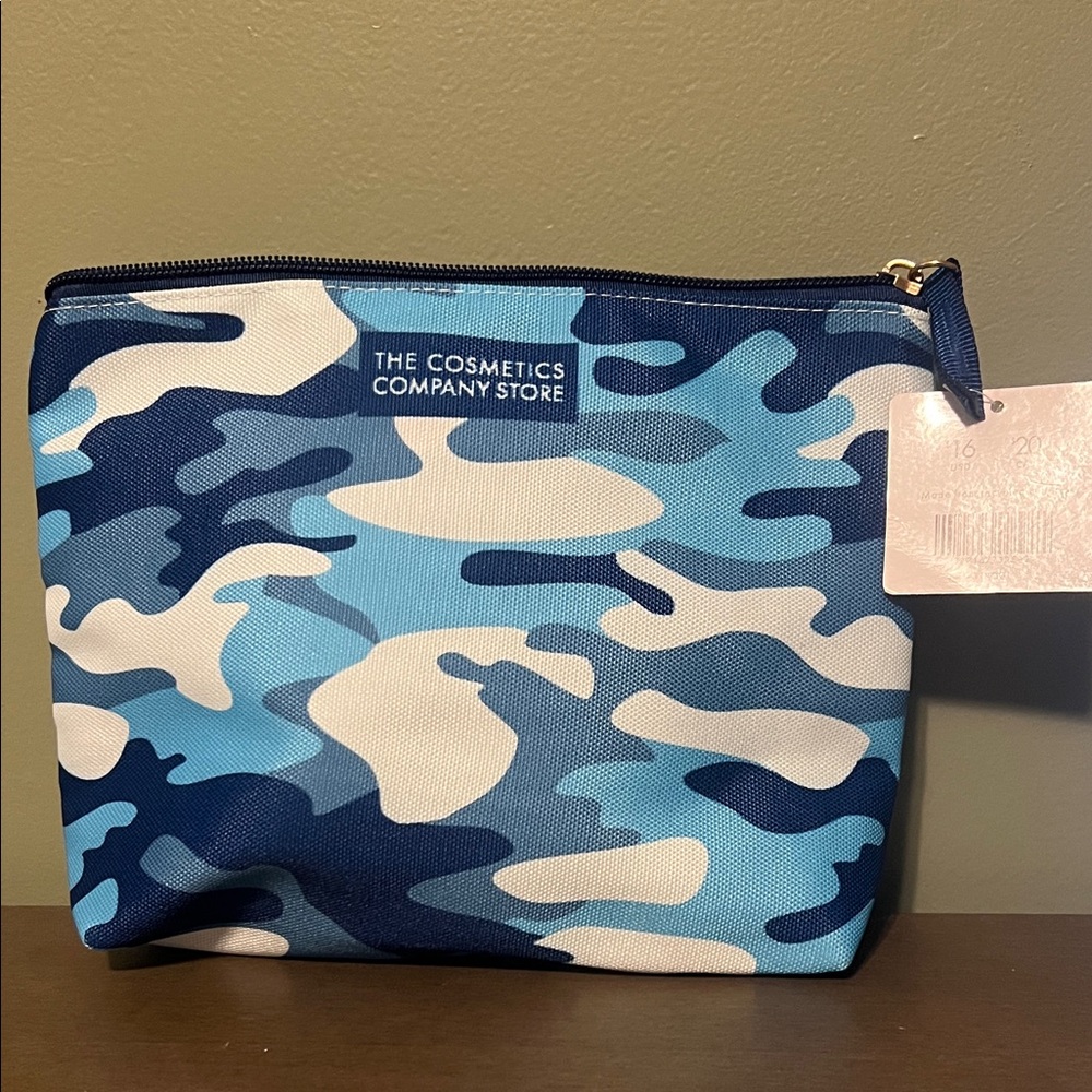 Blue Camouflage Cosmetics Bag